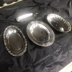 Silver plate Oval Bowls 