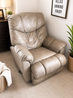 Leather recliner