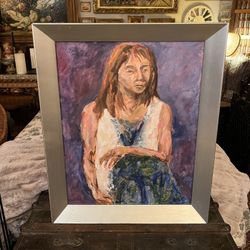 Large Vintage Portrait Painting 