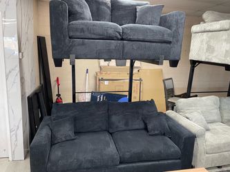 CORDUROY SOFA LOVESEAT SALE DARK GRAY