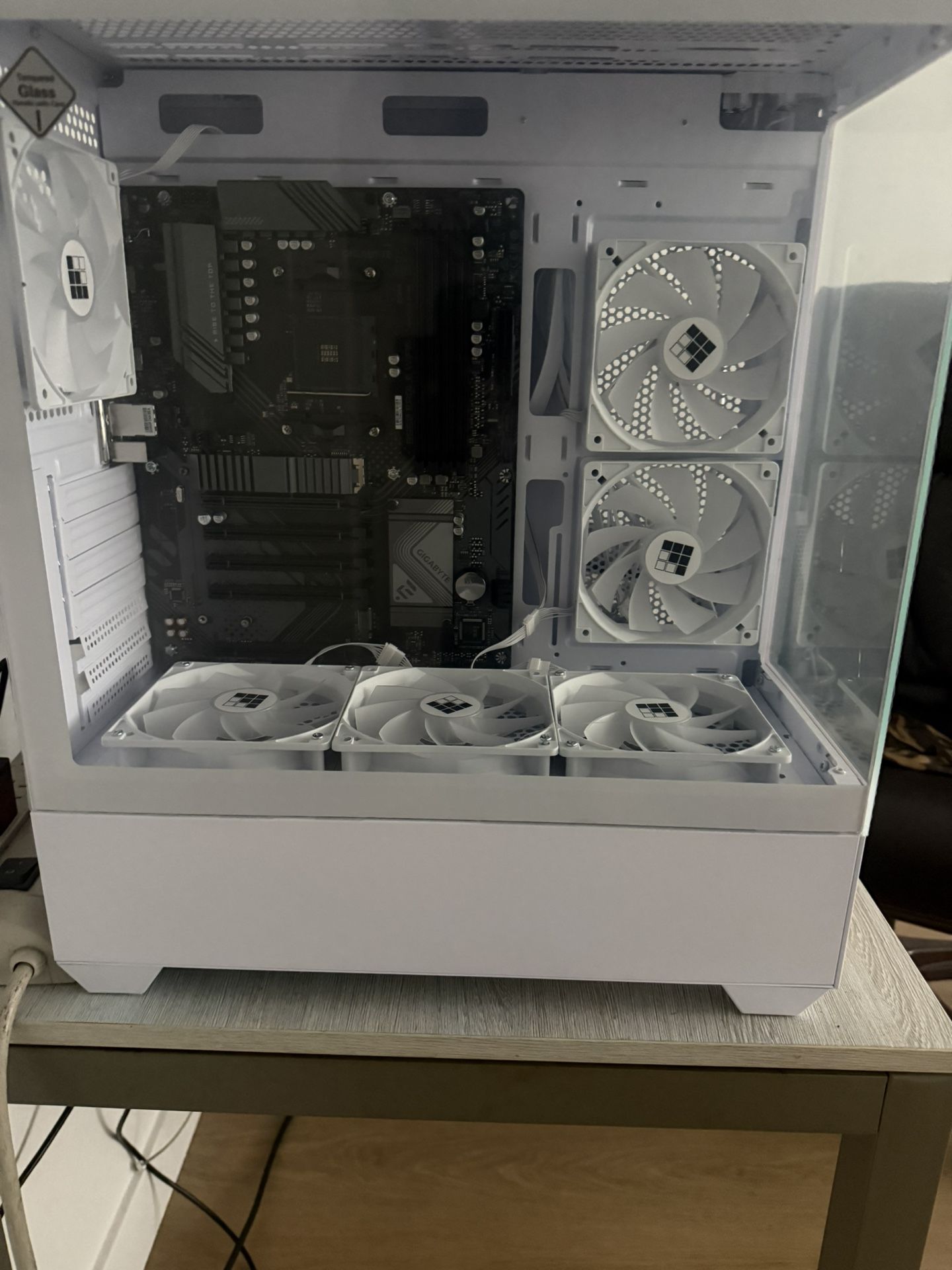 ATX PC case with motherboard already installed