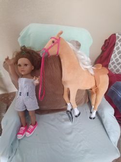 Doll and horse together