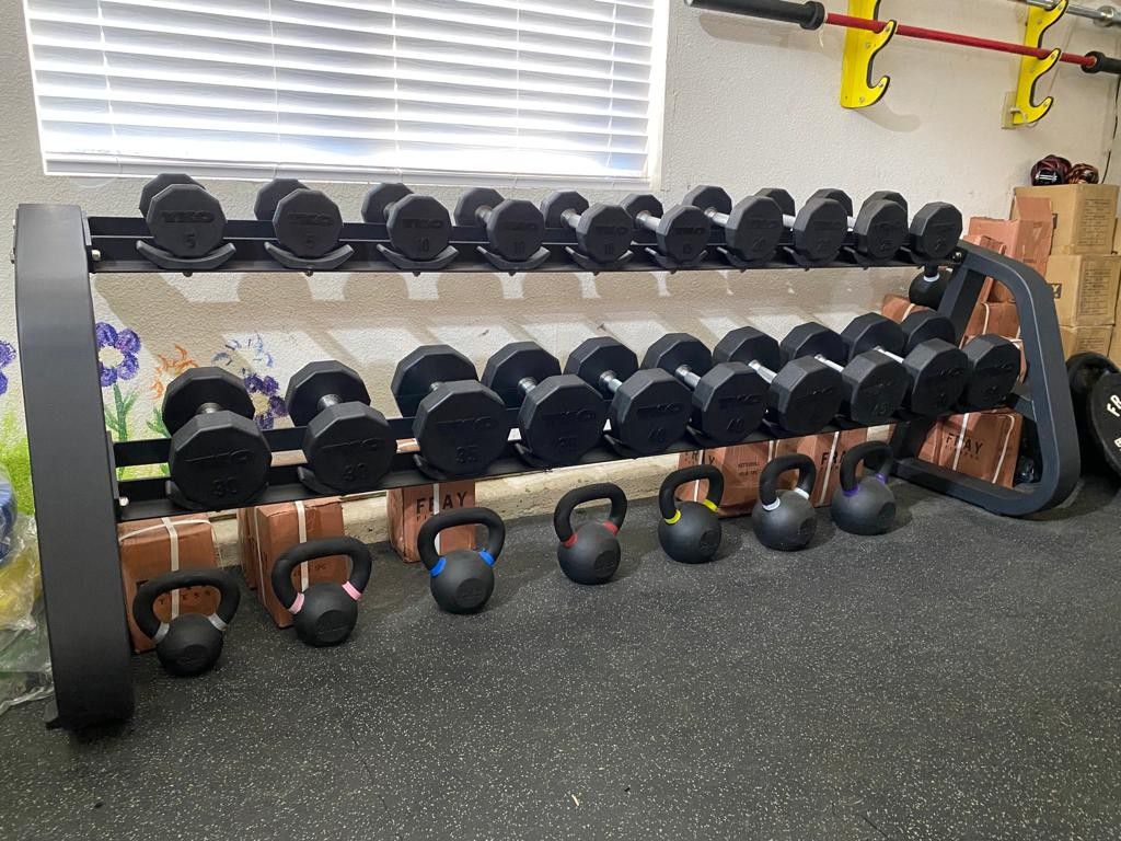 NEW TKO Dumbbell Set with Rack