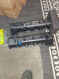 Aluminum Valve Cover Set Compatible with 2008-2009 Chrysler Aspen 2008-2010 Dodge Dakota Durango Ram 1500 Jeep Commander Grand Cherokee 4.7L V8
