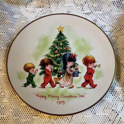 Vintage 1973 Moppets Gorham Happy Christmas Tree