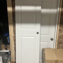 White Wood Pella Door 78”x 23.5” wide