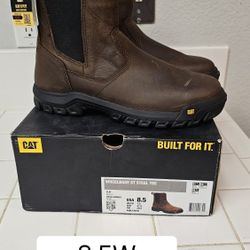 Caterpillar Safety Toe Work Boots Size 8.5 