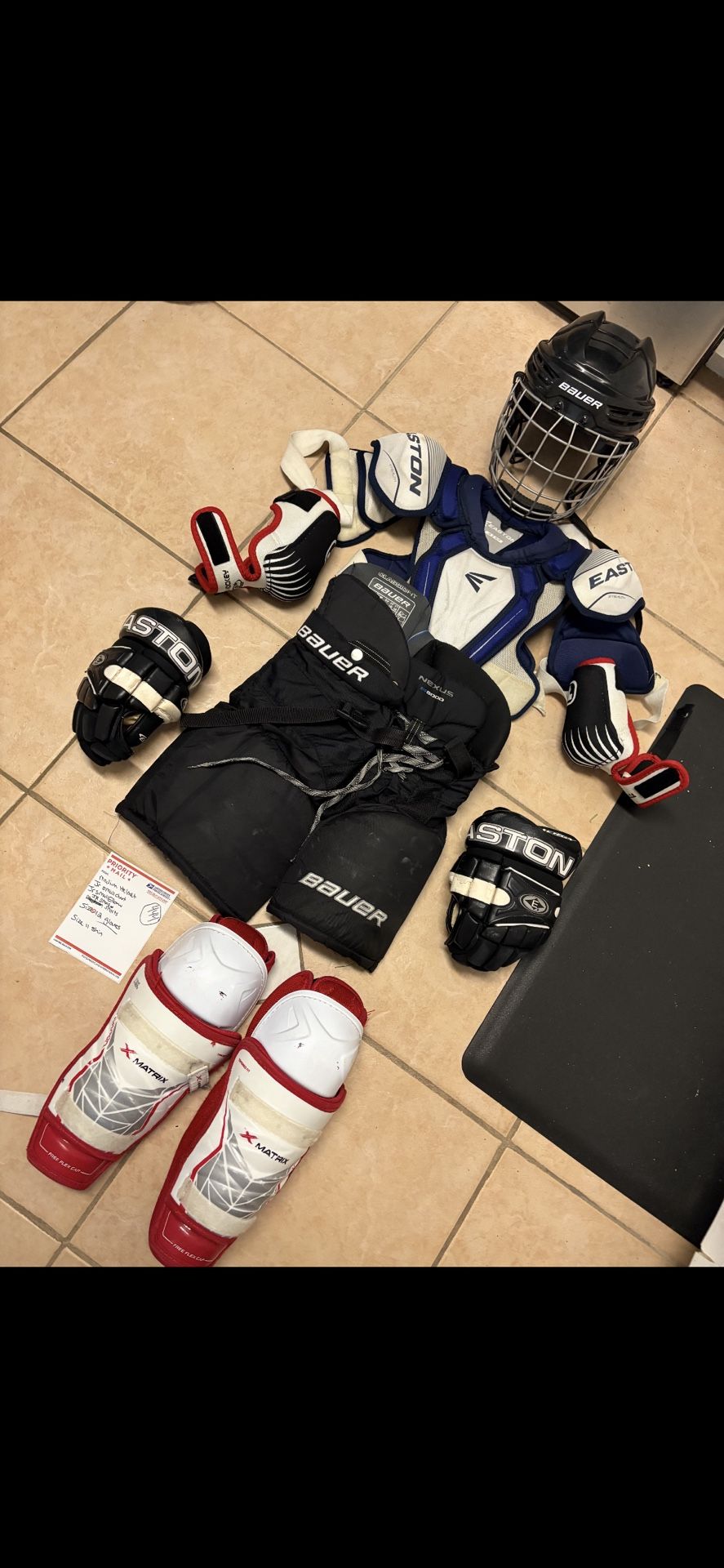 Jr. Hockey equipment. Meets standards