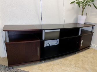 Modern Media /Entertainment  Stand / Cabinet And Shelves. Like New!