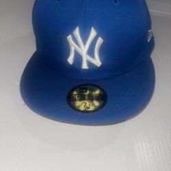 NY Blue New Era Hat (Size: 7 3/4)