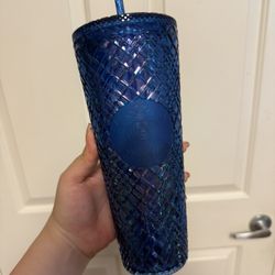 Starbucks Azure Blue Jeweled Tumbler