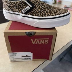 Girls Leopard Slip On Vans