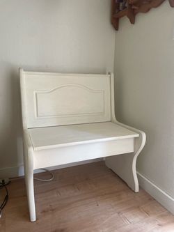Storage bench wooden cottage core country farmhouse