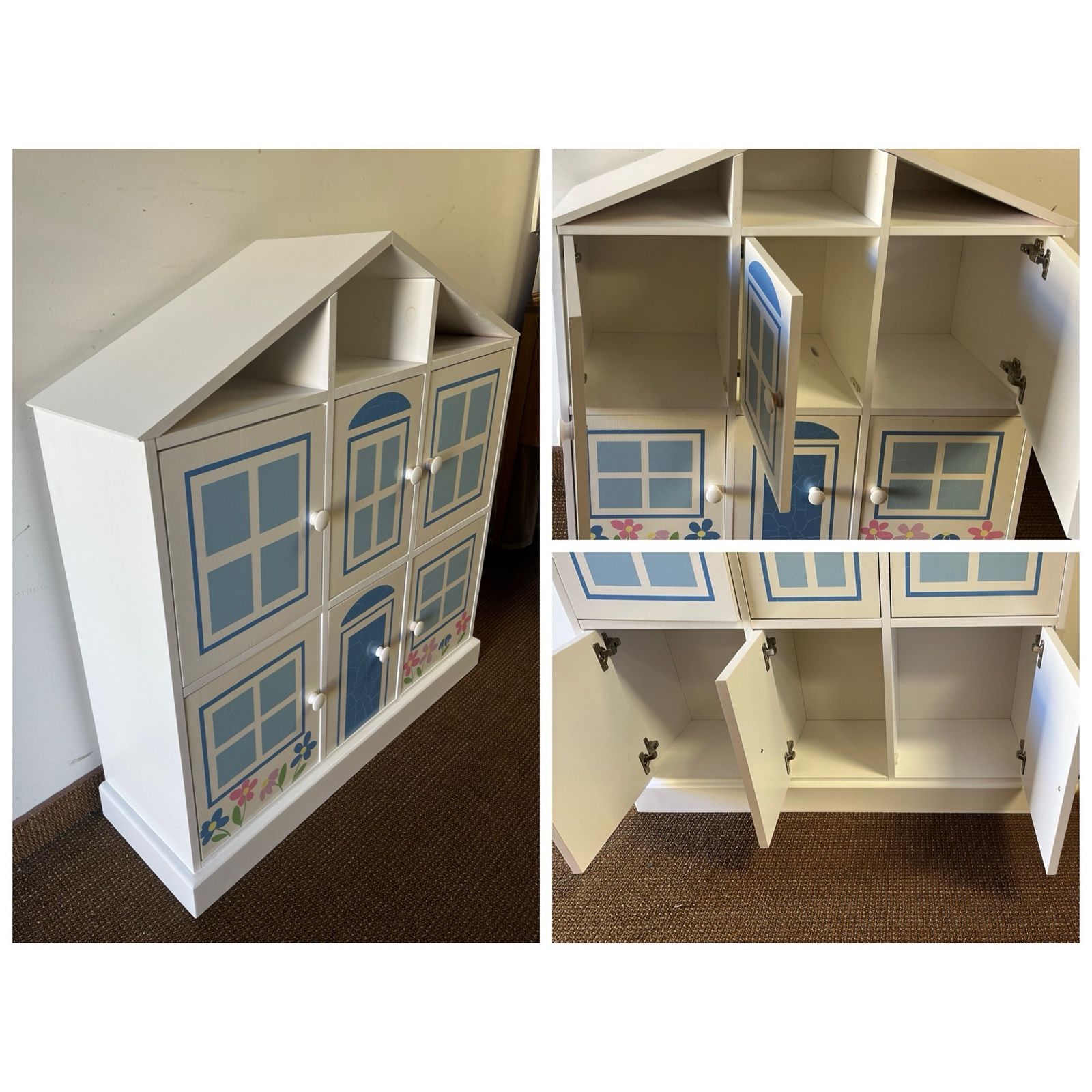 Dollhouse Cube Storage Bookcase Doll House Toy Storage