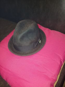 Braxton Black Wool Felt Fedora Hat