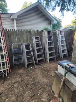 Lot of Assorted Step Ladders
