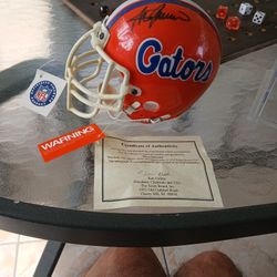 Mini UF Helmet Signed By Steve Spurrier