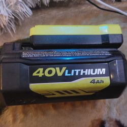 40V Lithium 4.0Ah Battery + Charger And Cord 