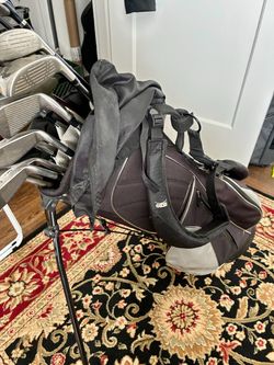 Titleist 981 LH Golf Club Set + Full Bundle (Graphite Woods, Anser Putter) w/ Izzo Double-Shoulder strap