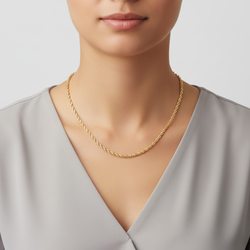 14K Yellow Gold 18" Rope Chain
