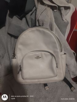Coach White Leather Mini Backpack