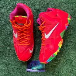 Nike LeBron 11 fruity pebbles size 4youth/5.5women