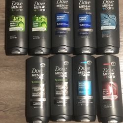Lot of 9 Dove men care body wash