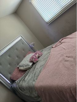 Queen size bed frame and mattress