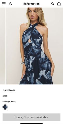 Reformation Cari dress In Midnight Blue Sz 6