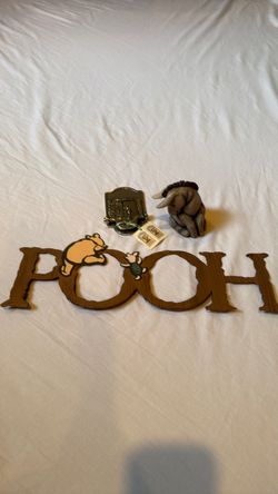 Pooh Frame, Piglet Pewter Door Knocker and figurine