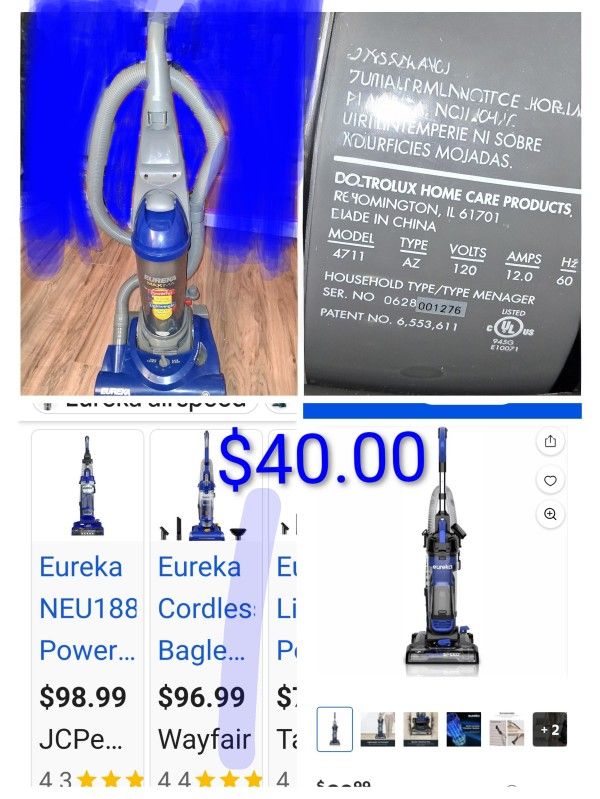 Eureka Maxima Vacuum Cleaner Model #4711