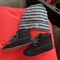 TIMBERLAND BOOTS W/ HAT NAVY BLUE