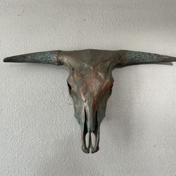 Bronze/petina Cow Skull