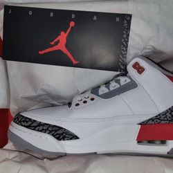 Jordan 3 Fire Red Size 9.5 Men