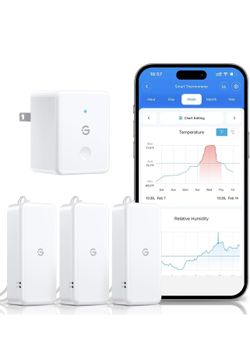 GoveeLife 2.0 WiFi Hygrometer Thermometer 3 Pack, Smart Humidity Temperature Sensor with App Notifications, Temperature Humidity for Bedroom