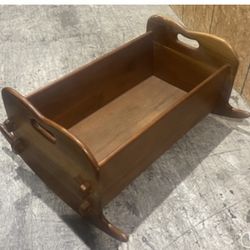 Solid Wood Vintage Baby Cradle