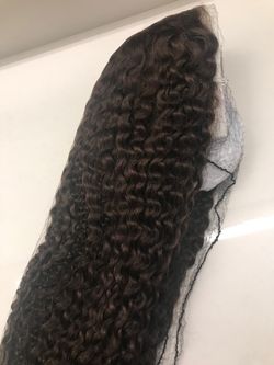 4x4 glueless wig water wave chocolate brown 40in