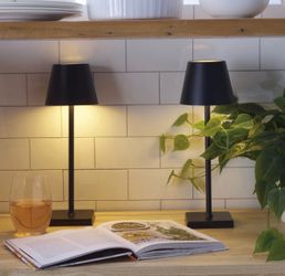 2 Mikasa LED Rechargeable Lamps – Cordless, Dimmable – $30 for Both