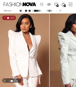 Fashion Nova Vegan Leather Blazer