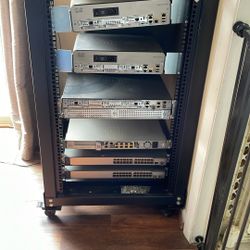 I.T  Equipment Rack Of Routers $1000 Good Start Up Routers Fast Speed 