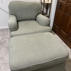 Grey Green Love Seat 