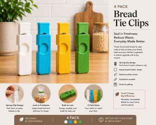 Reusable Bread Tie Clips | Spring Seal Freshness, Kitchen Organization