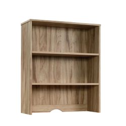 Sauder Portage Park 2-Shelf Library Bookcase Hutch in Kiln Acacia, Kiln Acacia Finish