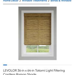 Tatami Light Filtering Cordless Roman Shade 