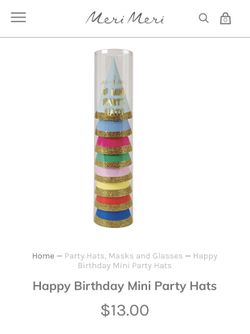 Birthday mini party hats