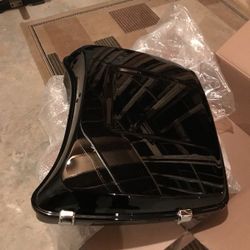 New Aftermarket Harley Davidson Chopped Tour Pack Vivid Black Rushmore Style