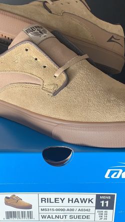 Lakai Riley Hawk walnut suede size 11