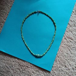 Turquoise Chip 24" Choker Necklace