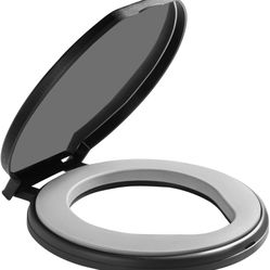 TRIPTIPS Bucket Toilet Seat with Soft Cushion, 5 Gallon Bucket Toilet Seat with 270°Rotatable Lid, Luggable Loo Camping Toilet Seat for Adults and Kid