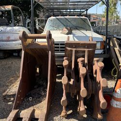 Excavator Bucket And Compaction Wheel